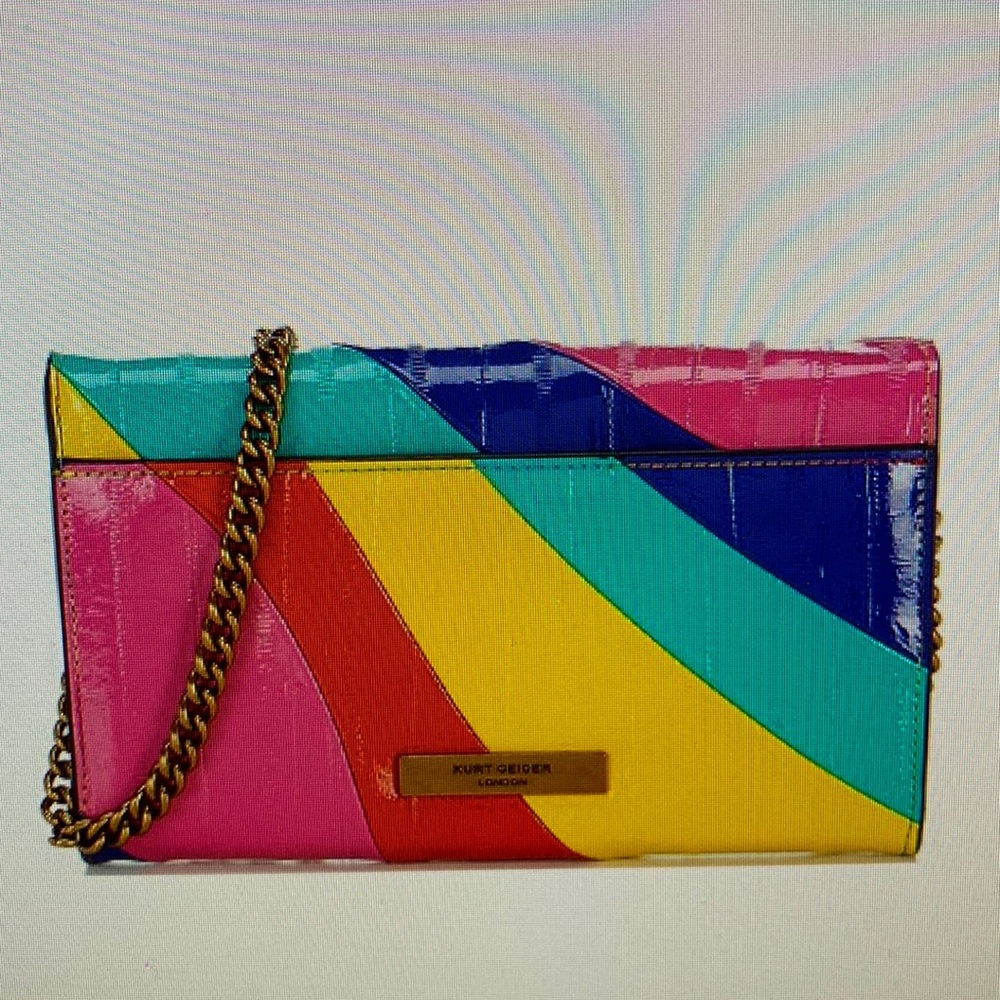 - Kurt Geiger London Rainbow Stripe Leather Chain Wallet
KURT GEIGER LONDON - Picture 16 of 16